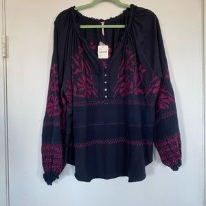 Free people embroidery tunic top